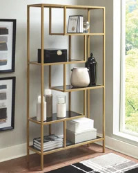 Mercer41 Galan 70.25" H x 36" W Metal Etagere Bookcase | Wayfair North America