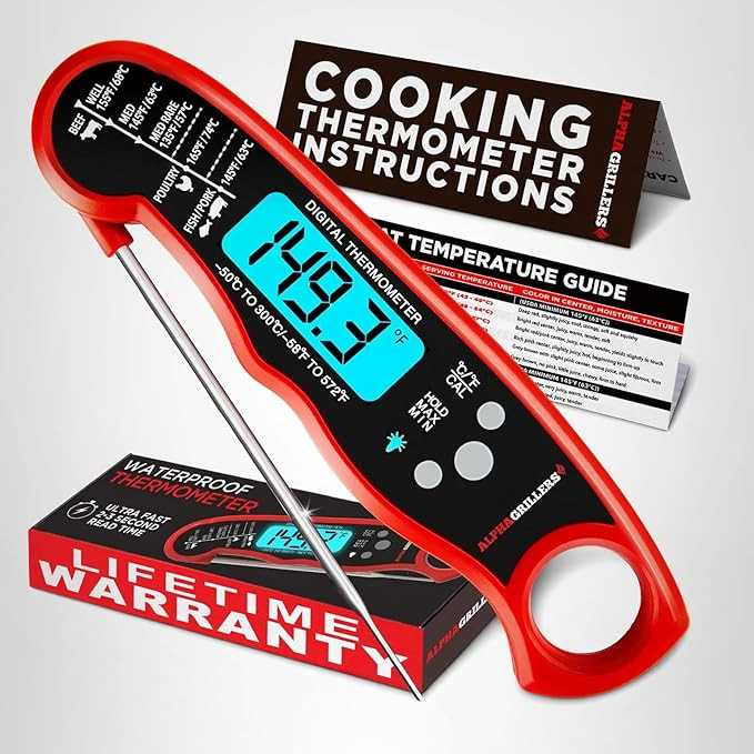 Alpha Grillers Meat Thermometer Digital - Instant Read Food Thermometer for Cooking and Grilling ... | Amazon (US)