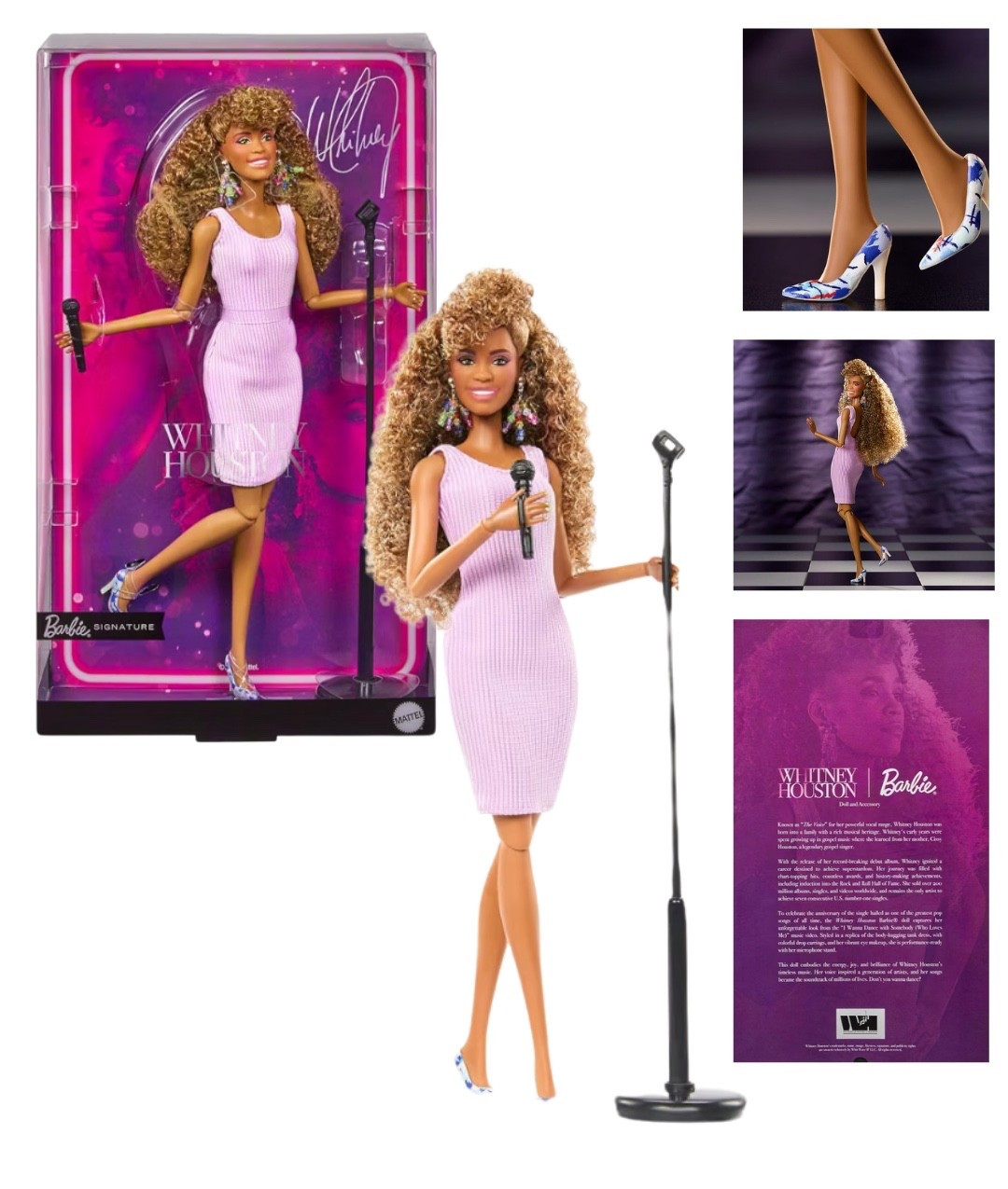 Whitney Houston Barbie 💖💜🩵
… debuts today (to commemorate her 8.9 birthday, I’m not sure why this specific year but I love that they chose her ‘Want To Dance With Somebody’ outfit / look to do the Barbie of)!