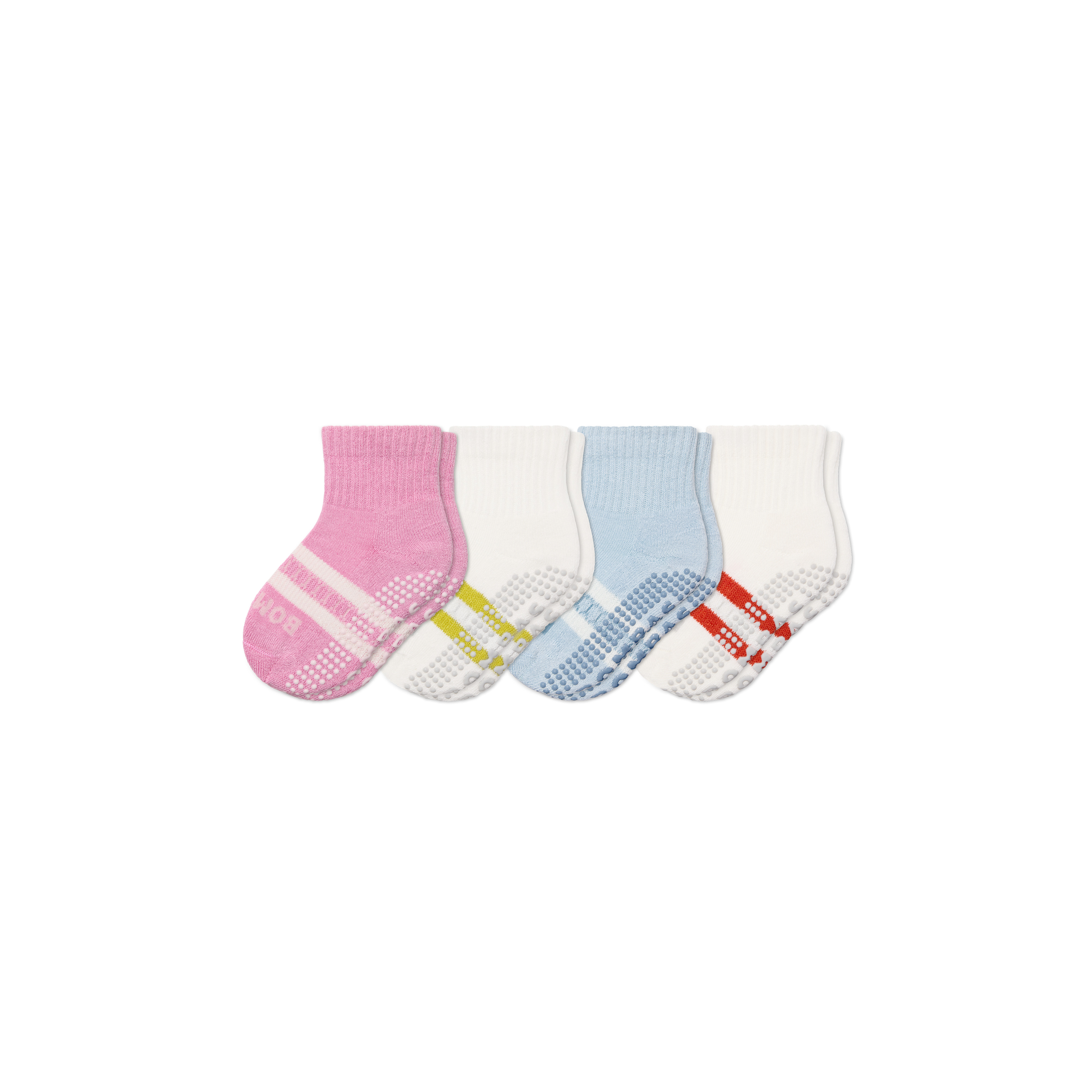 Toddler Solids Gripper Calf Sock 4-Pack - Blue Mauve Mix - T - Cotton Blend - Bombas | Bombas