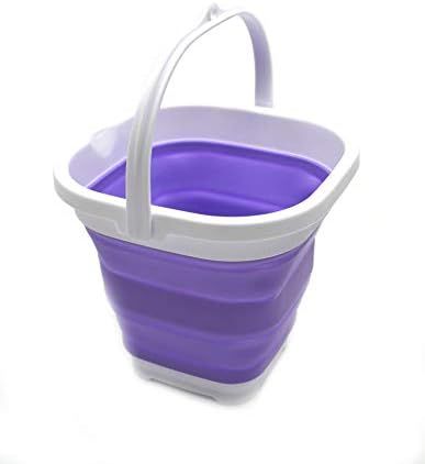SAMMART 2.6L (0.68 Gallon) Super Mini Sqare Collapsible Plastic Bucket - Foldable Square Tub - Porta | Amazon (US)