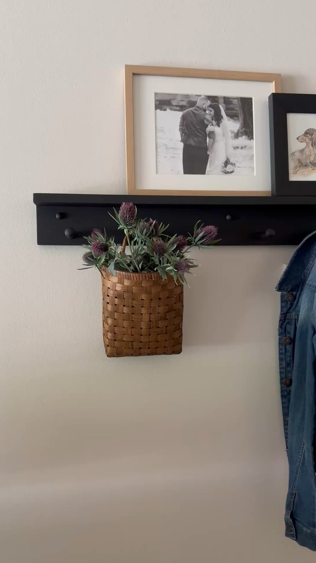 Shelf, coat hanger, hanging basket, peg shelf, black shelf, wood framee

#LTKHome #LTKSaleAlert #LTKSeasonal