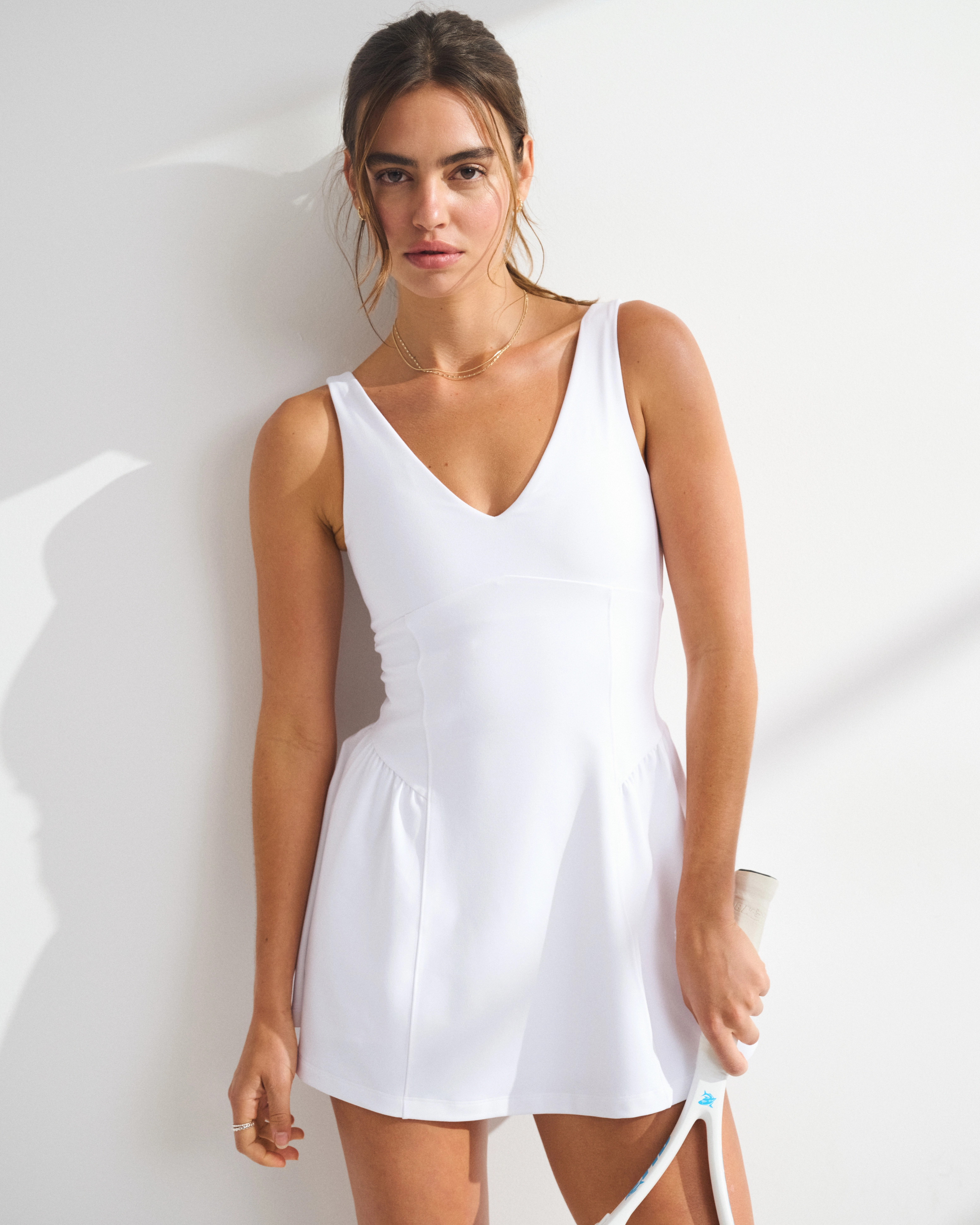 YPB sculptLUX V-Neck Mini Dress | Abercrombie & Fitch (US)