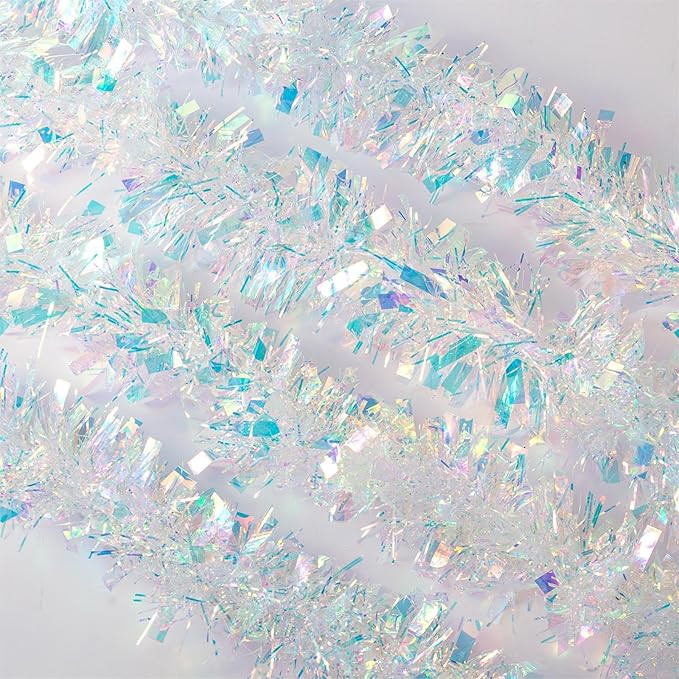 26.2 Feet Tinsel Garland, High-Shine and Fluffy, for Birthday, Weddings, Halloween, Christmas, Pa... | Amazon (US)