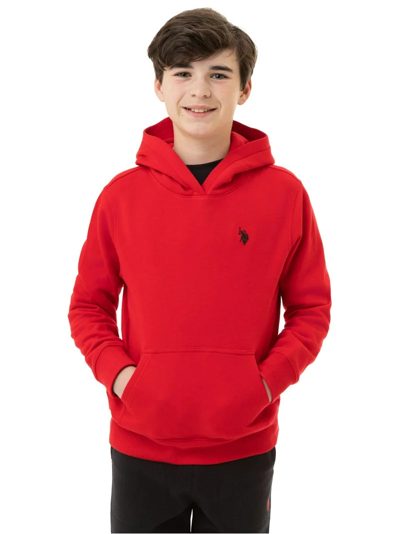 U.S. Polo Assn. Boys Fleece Pullover Hoodie, Sizes 4-18 | Walmart (US)