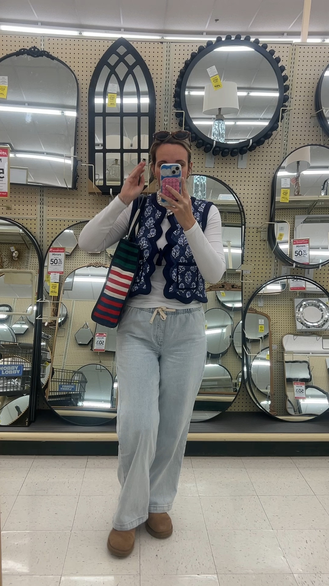 Casual ootd for a mom on the go. These drawstring jeans are basically pajama pants and SUCH. Good deal! I’m in the medium. 

#LTKOver40 #LTKFindsUnder50 #LTKMidsize