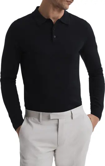Trafford Long Sleeve Wool Polo Sweater | Nordstrom