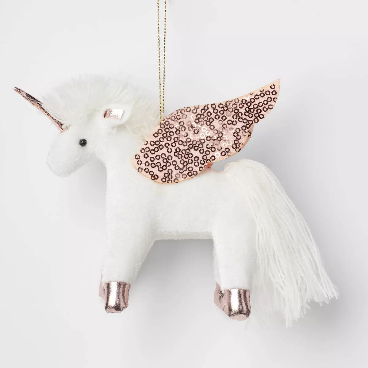 Fabric Unicorn with Sequined Wings Christmas Tree Ornament - Wondershop™ | Target