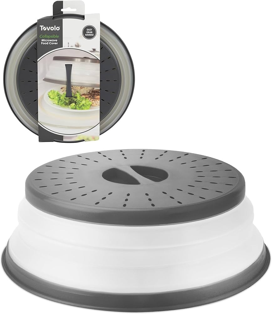 Tovolo Microwave Splatter Cover for Food, Medium (Charcoal) - Collapsible & Vented Silicone Splat... | Amazon (US)