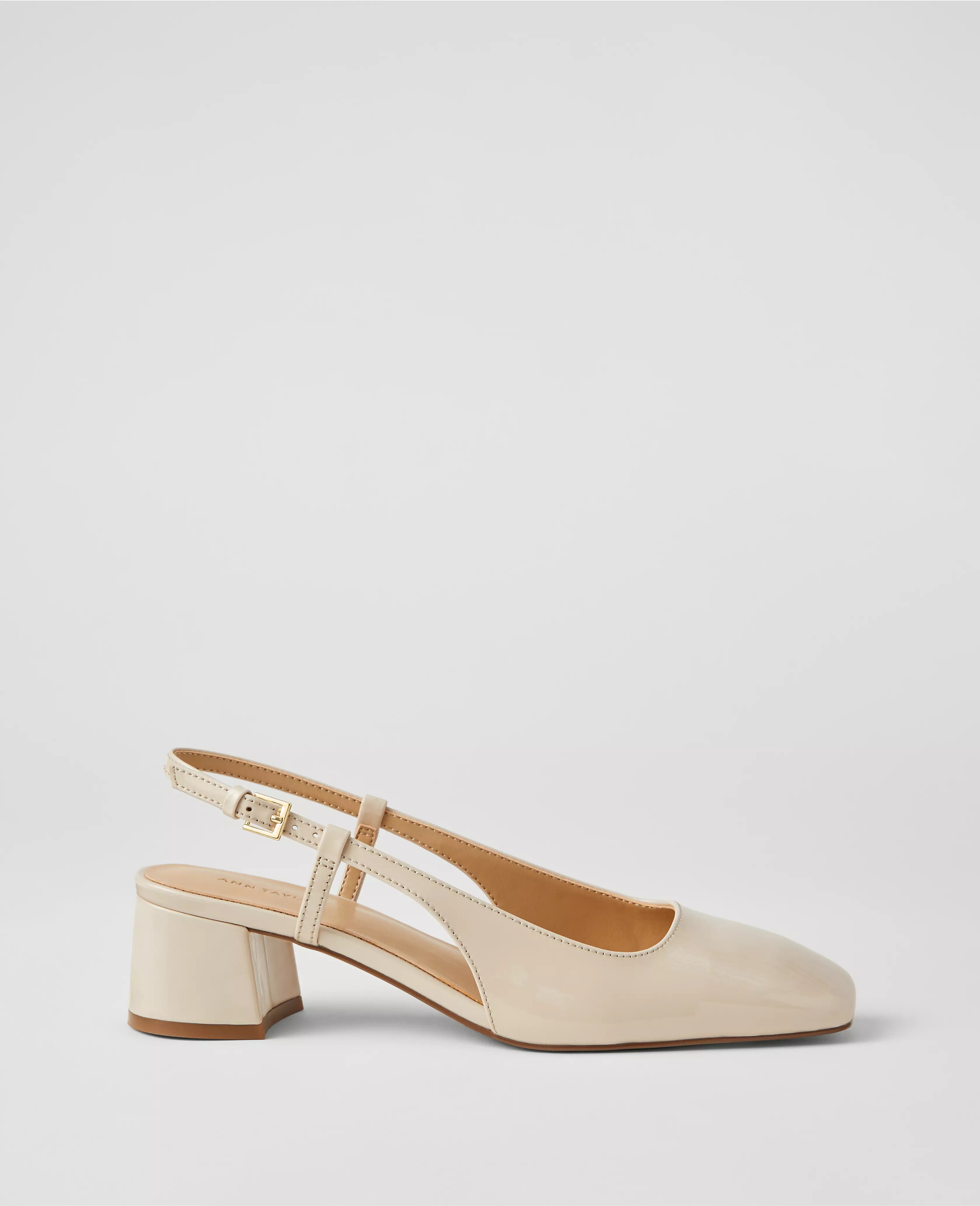 Patent Block Heel Slingback Pumps | Ann Taylor