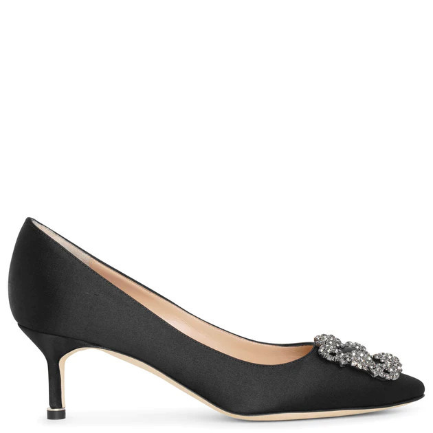 Hangisi 50 black satin pump | Shop Savannahs (US)