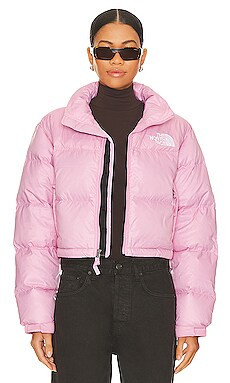 The North Face Nuptse Short Jacket in Orchid Pink from Revolve.com | Revolve Clothing (Global)