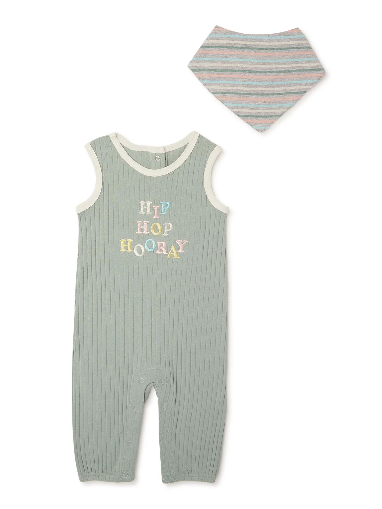 Way to Celebrate Baby Unisex Easter Romper & Bandana Outfit Set, 2pc - Walmart.com | Walmart (US)