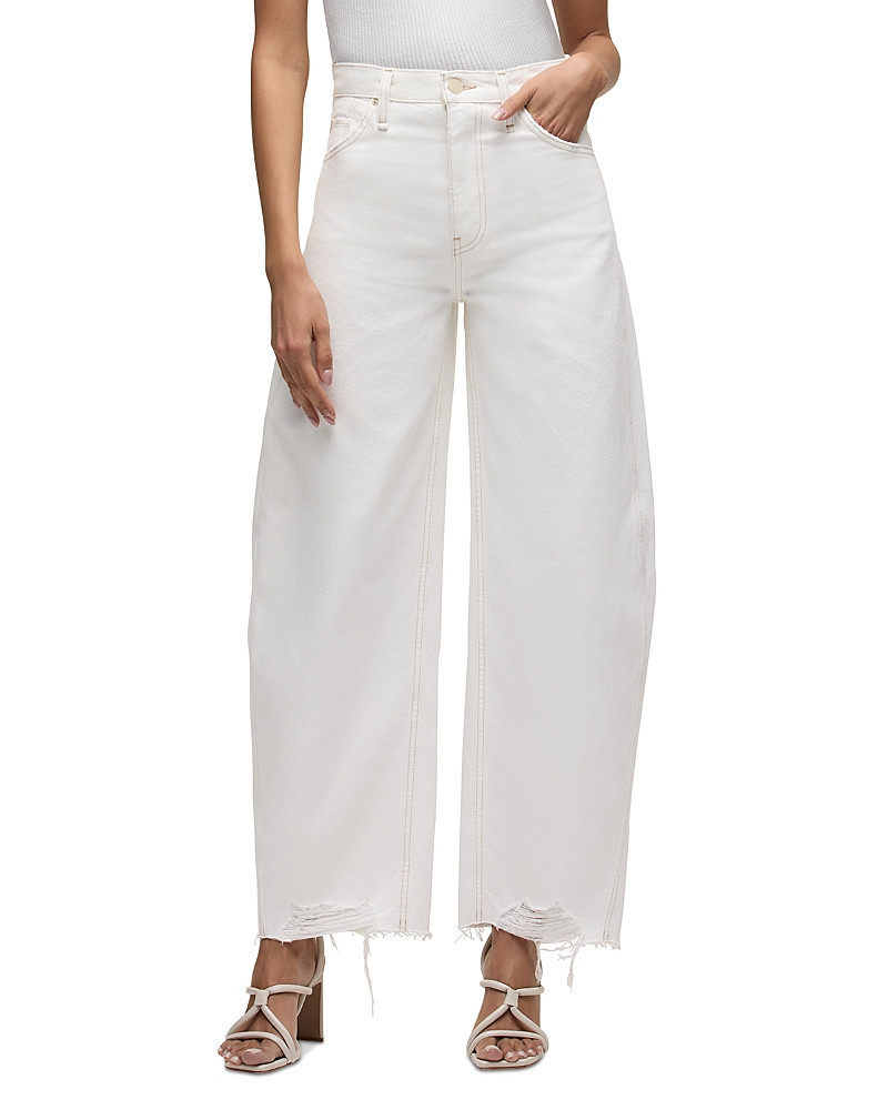 Hudson Bailey Relaxed Barrel Jeans in White | Bloomingdale's (US)