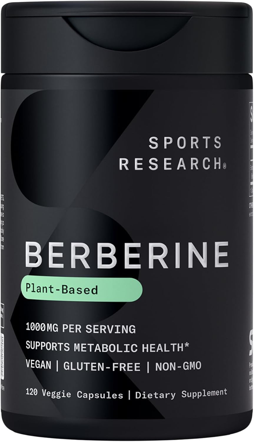 Sports Research® Berberine 1000mg, 120 Veggie Capsules | Amazon (US)