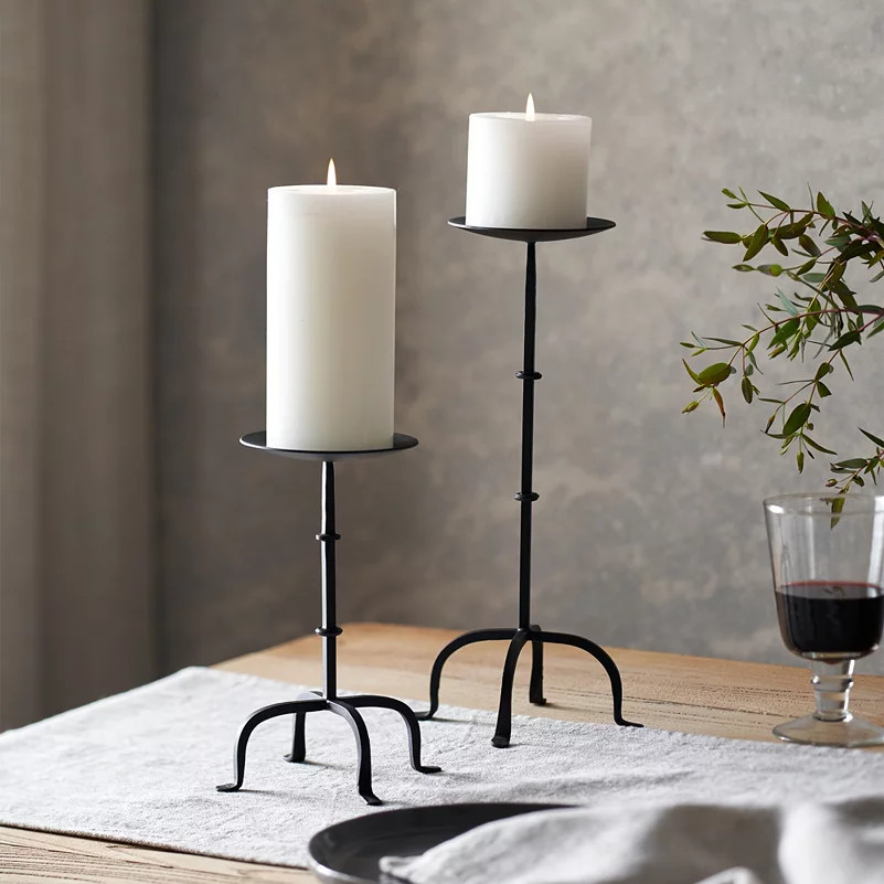 Rowan Pillar Candle Holder - Tall | The White Company (UK)