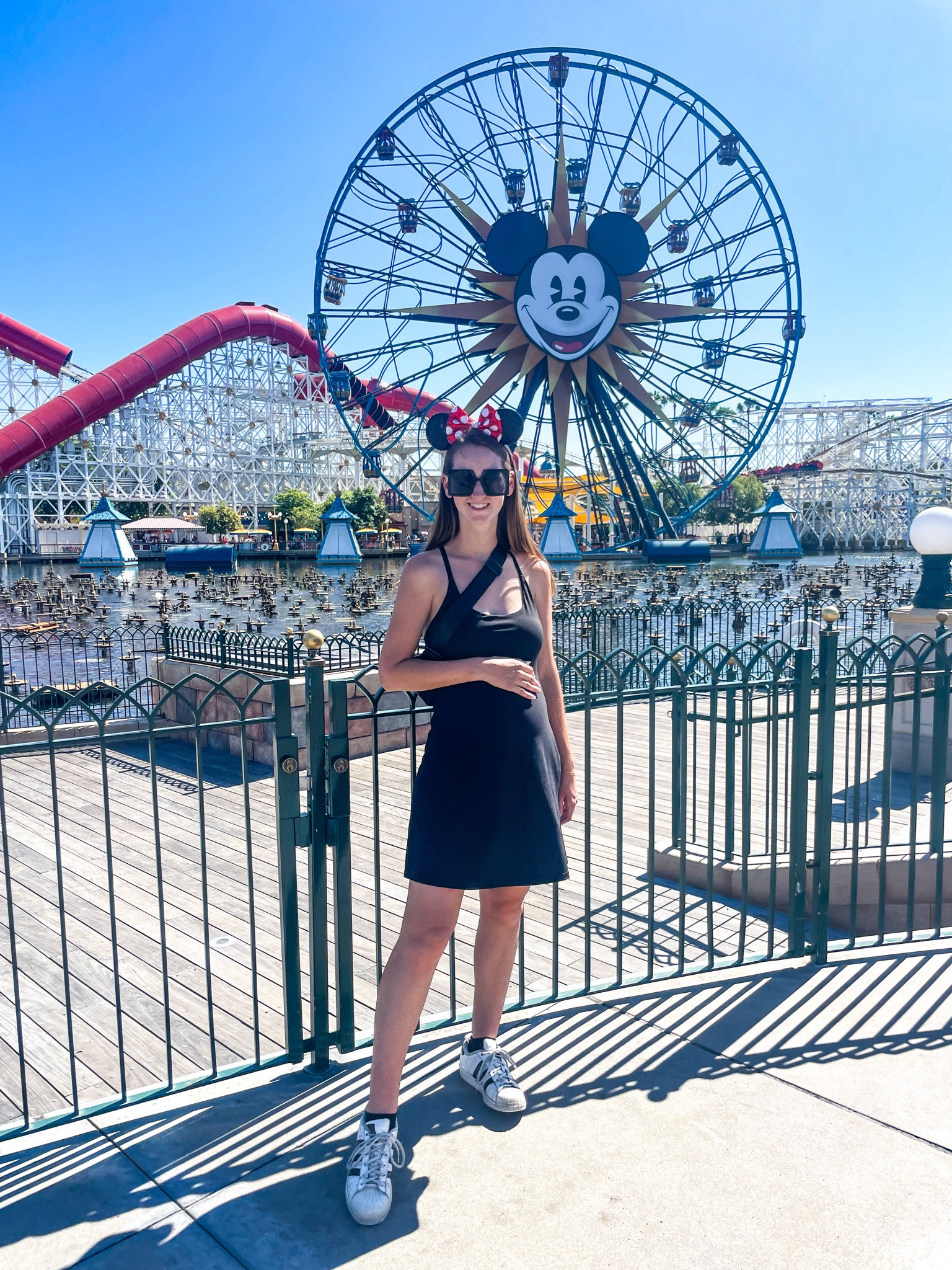 Wore this Amazon outfit to Disneyland California Adventure Park! Super comfy & bump-friendly. I’m 24 weeks pregnant and wearing a size small. 

#LTKBump #LTKFindsUnder100 #LTKTravel