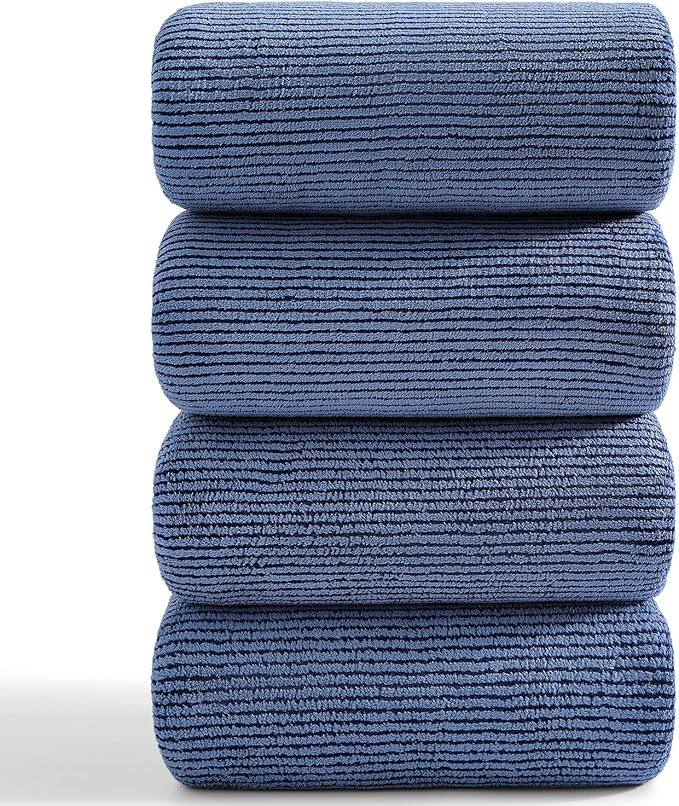 4 Piece Bath Towel Set 35"x70"Oversized Bath Towel for Bathroom Ultra Soft Fluffy Extra Large Bat... | Amazon (US)