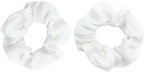 MDSTYLE 2pcs Hair Scrunchies for Women & Girls - Soft Cotton - No Damage Hair Ties for Thick Hair... | Amazon (US)