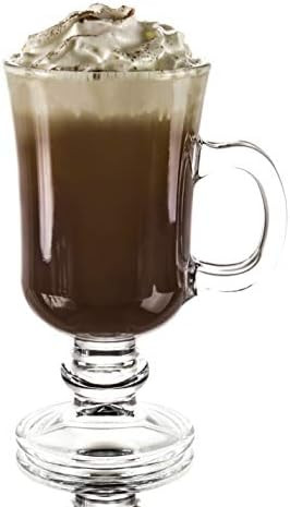 Red Co. Original Footed Clear Glass Irish Coffee Mug, Set of 6-7.75 Ounce | Amazon (US)