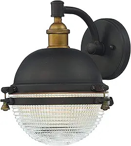 Maxim 10182OIAB Portside Nautical Clear Prismatic Glass Dome Outdoor Wall Sconce, 1-Light 60 Watt... | Amazon (US)