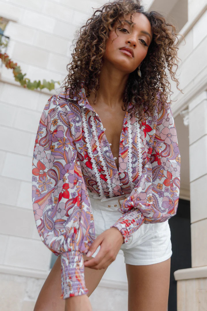 Monaco Shirt - Lilac Floral | Petal & Pup (US)