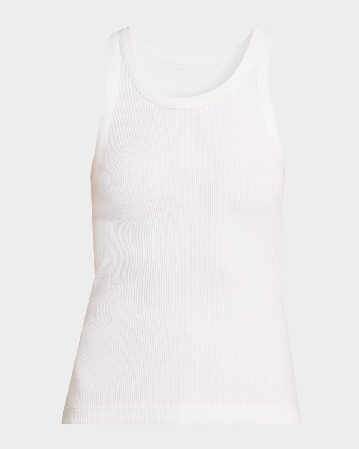 Scoop-Neck Ribbed Tank Top | Neiman Marcus