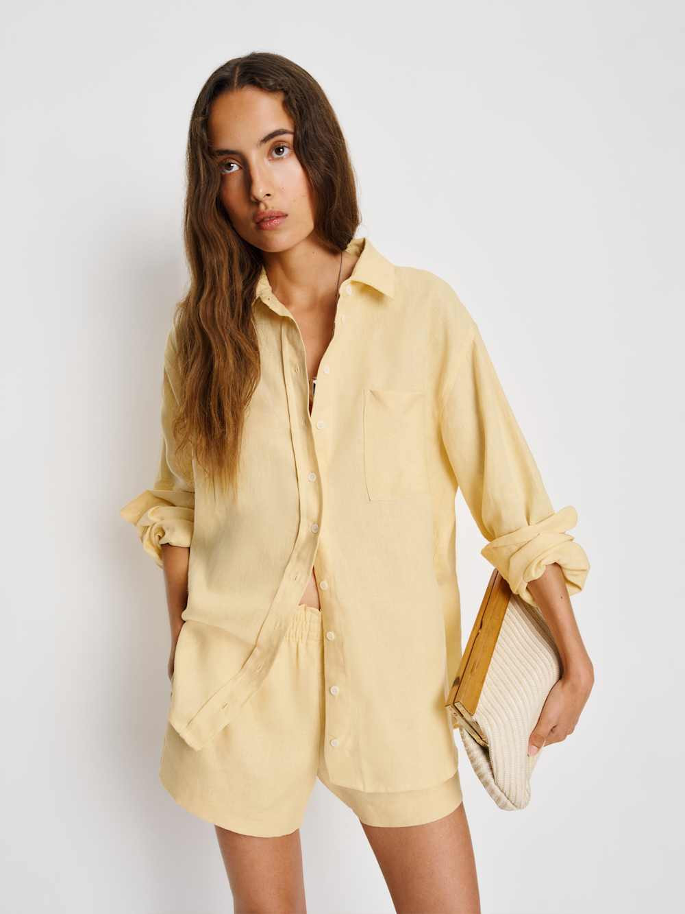 Mila Linen Short | Reformation (Global)