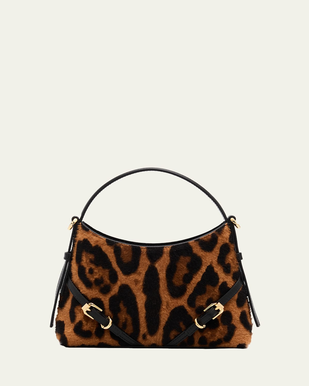 Voyou Nano Leopard-Print Ponyhair Top-Handle Bag | Bergdorf Goodman