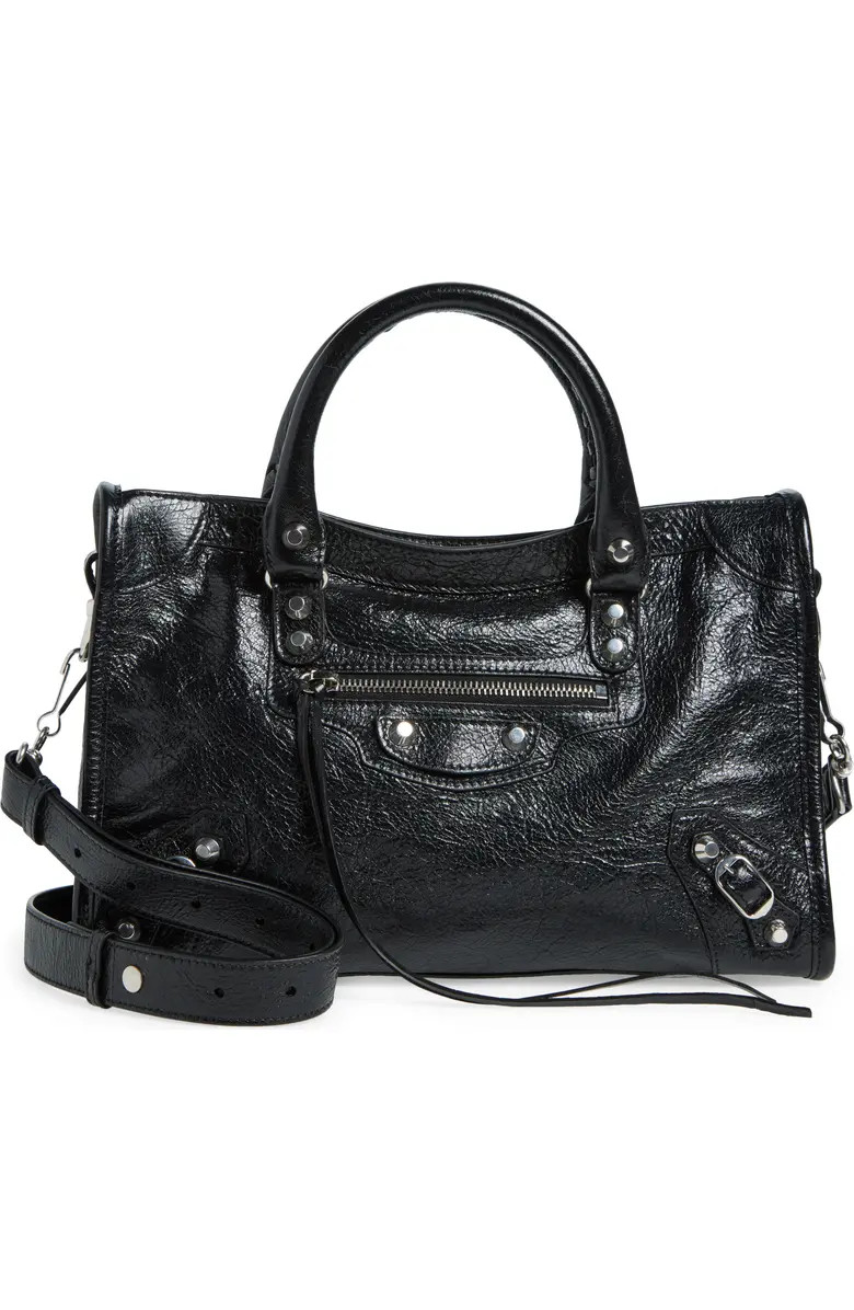 Small Le City Crinkle Leather Top Handle Bag | Nordstrom