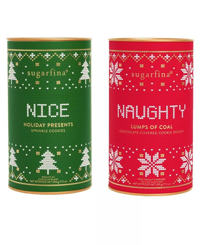 Holiday Naughty  Nice Candy Canisters, 2 Pack Set | Macy's