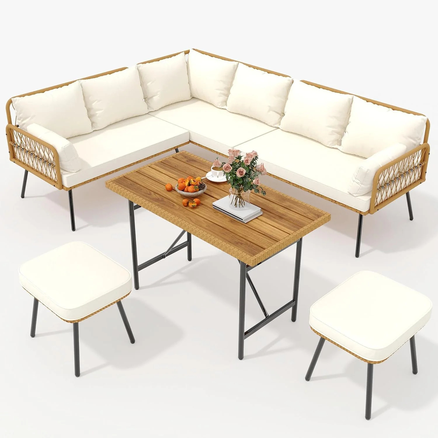 6 Piece Outdoor Sectional Set | Walmart (US)