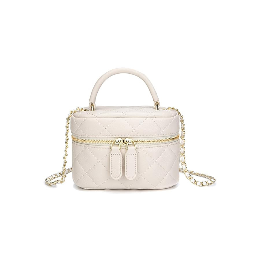 Mini Quilted Square Box Bag Crossbody Handbag With Metal Chain Strap for Women | Amazon (US)