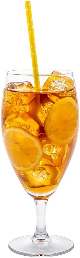 Restaurantware Cascata 16 Ounce Iced Tea Glasses, Set Of 6 Tempered Clear Drinking Glasses - Chip... | Amazon (US)