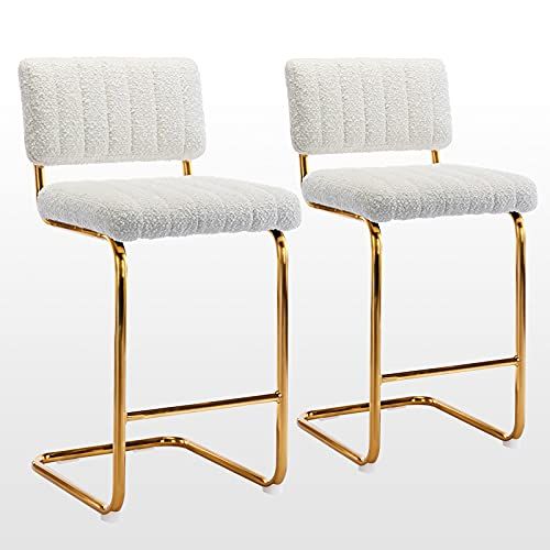 Zesthouse Mid-Century Modern Counter Height Bar Stools for Kitchen Set of 2, 26 Inch Armless Bar Cha | Amazon (US)