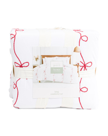 Embroidered Bow Comforter Set | TJ Maxx