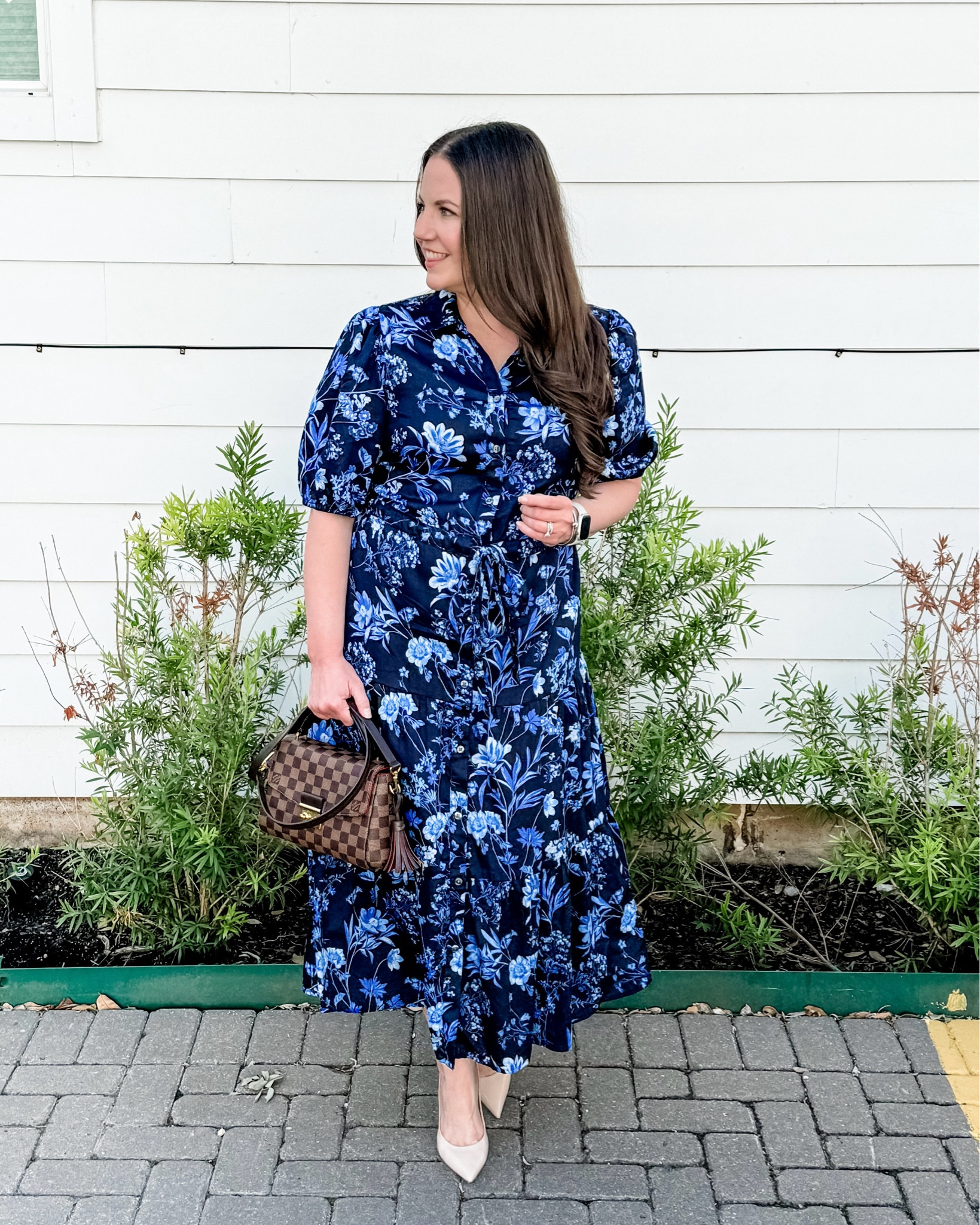 Workwear / summer dress / blue floral maxi dress / work dress / teacher outfit / summer outfit / fall fashion / petite fashion / work outfit 

#LTKFindsUnder100 #LTKWorkwear #LTKSeasonal