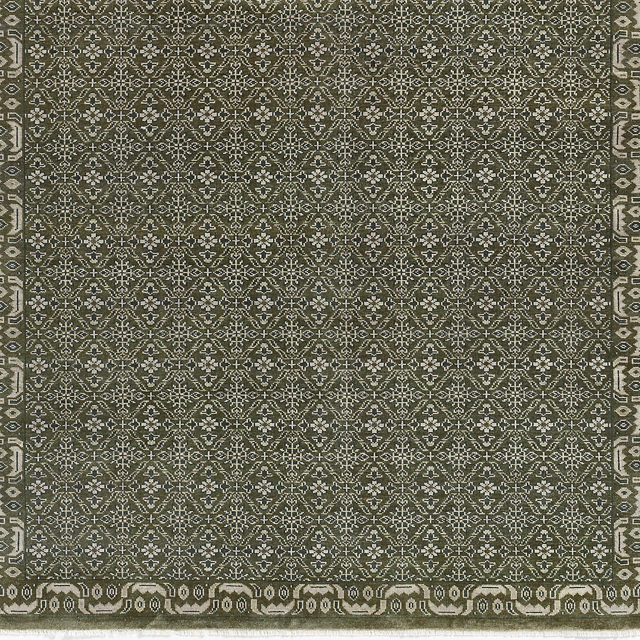 Bordeaux Wool Traditional Hand-Knotted Green Area Rug 8'x10' + Reviews | Crate & Barrel | Crate & Barrel