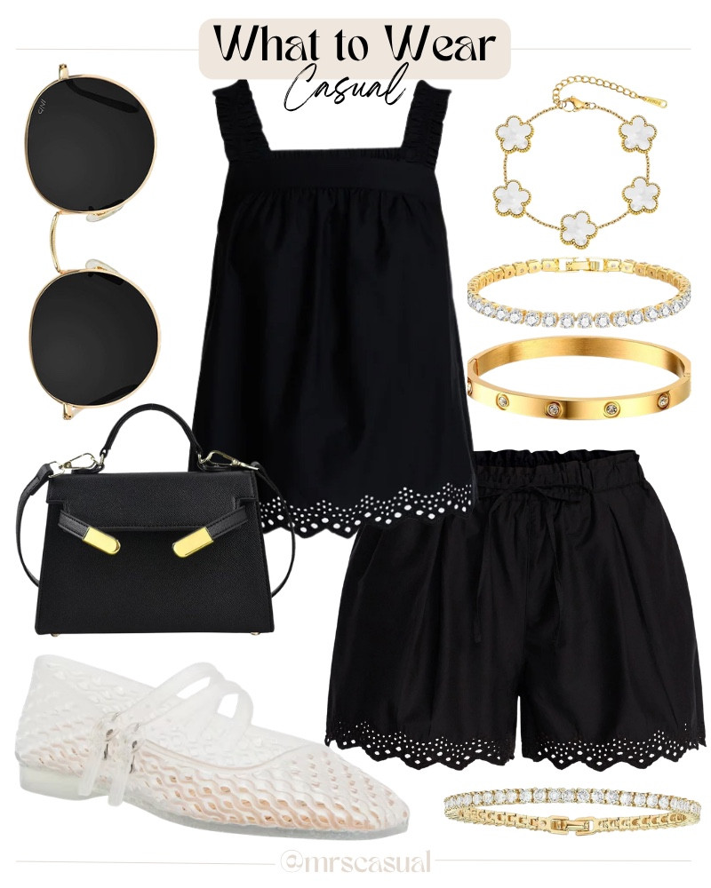 An easy summer set that looks far more expensive than it is 🖤✨🔗⬇️
