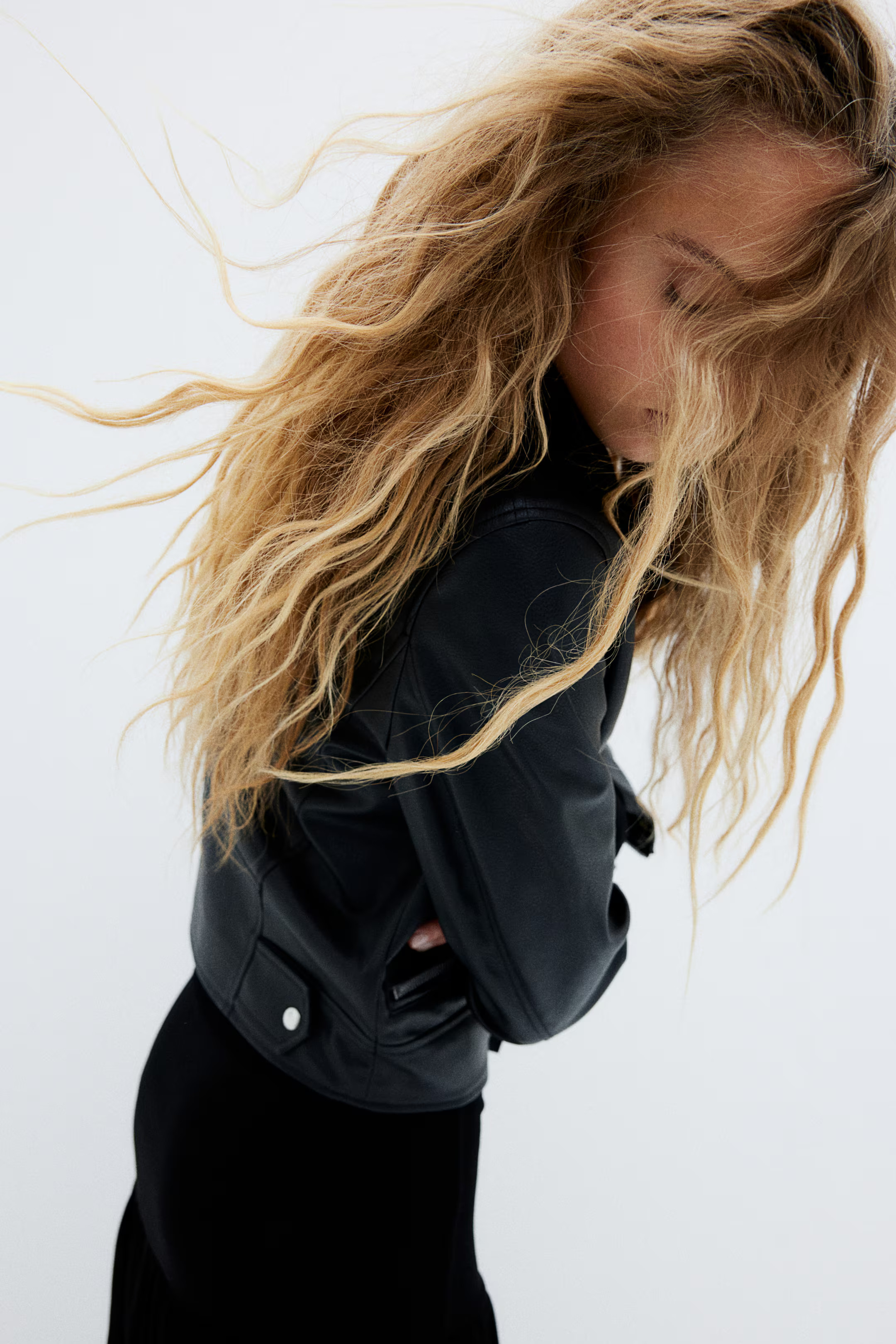 Biker jacket - Black - Ladies | H&M GB | H&M (UK, MY, IN, SG, PH, TW, HK)