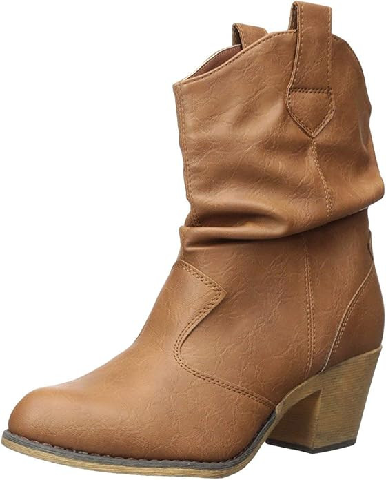 Charles Albert Women's Modern Western Cowboy Distressed Boot with Pull-Up Tabs | Amazon (US)