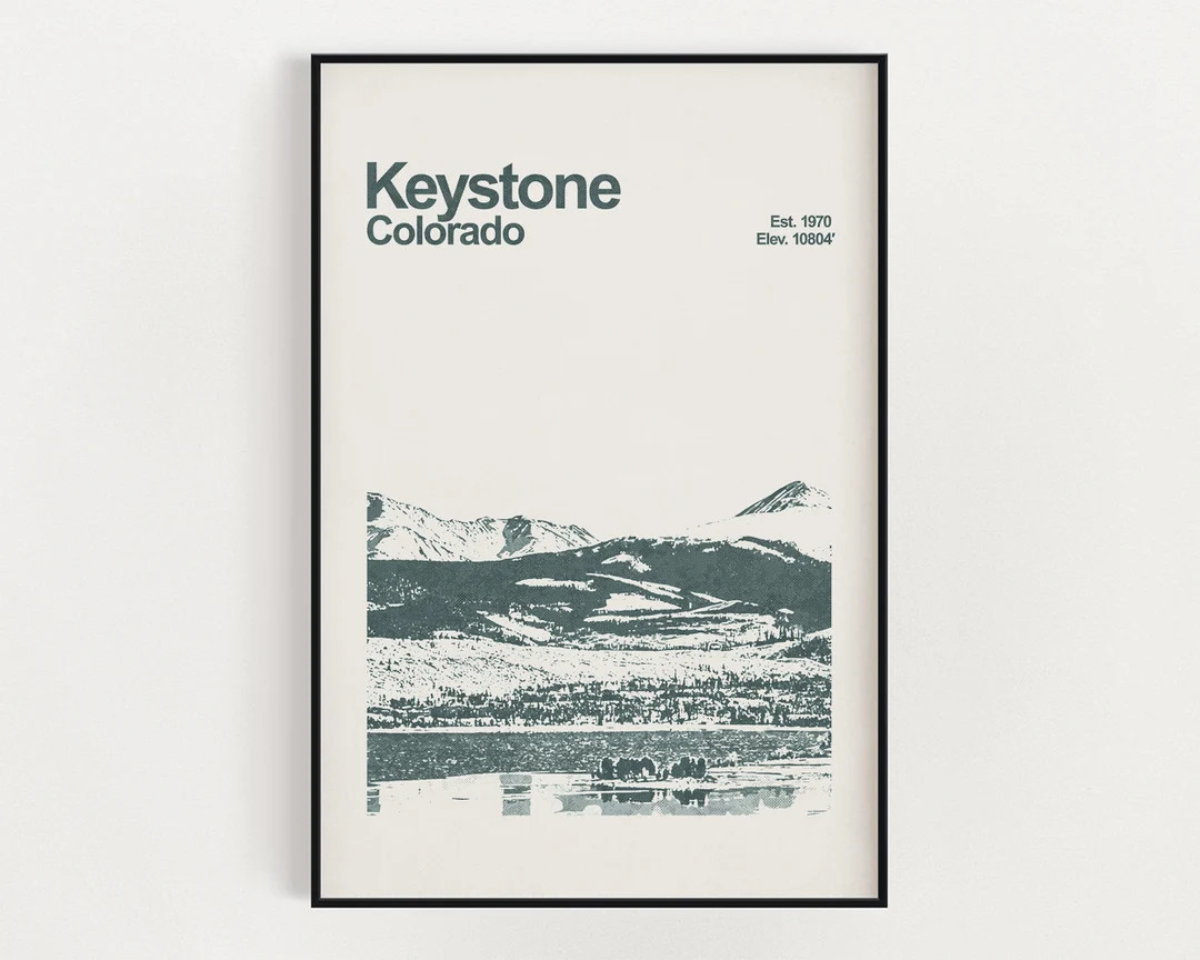 Keystone Colorado Poster Minimalist Wall Art Ski Colorado - Etsy | Etsy (US)