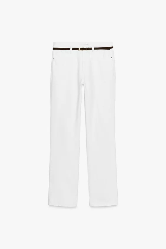 Z1975 90'S HIGH-WAISTED STRAIGHT BELTED JEANS | Zara US