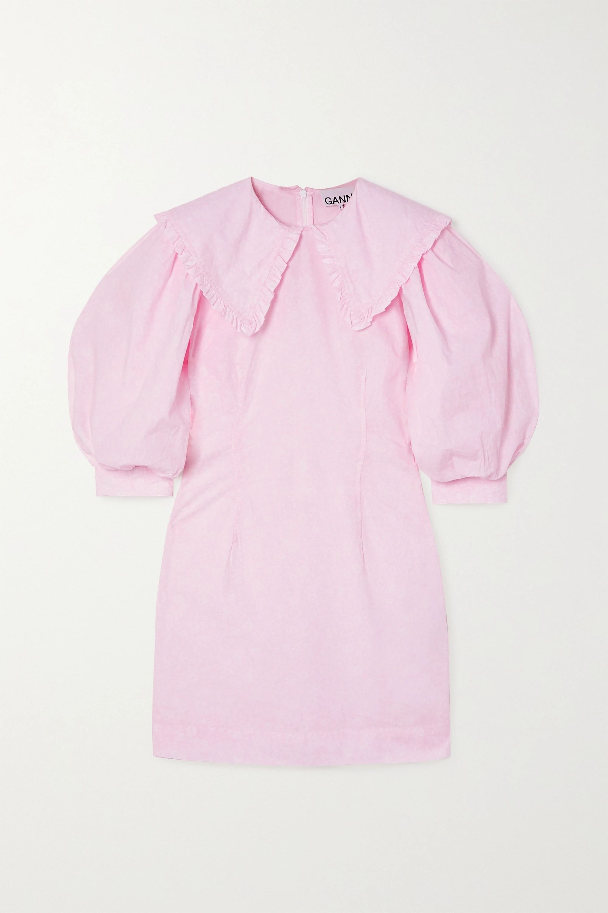 Ruffled floral-print organic cotton-poplin mini dress | NET-A-PORTER (US)