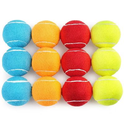 Prime Pets Tennis Balls for Dogs, 12 Pack 2.5 in Squeaky Rubber Doggie Exercise Toys | Target