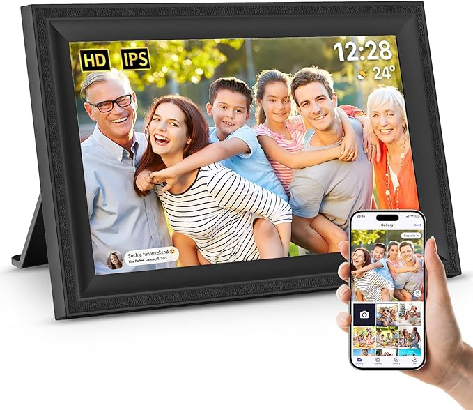 Smart Digital Picture Frame WiFi Send Photos from anywhere16GB Storage Smooth System 10.1inch 128... | Amazon (US)