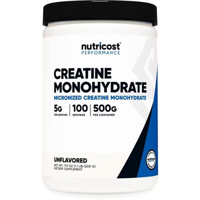 Nutricost Creatine Monohydrate Micronized Powder 500G, 5000mg Per Serv (5g) - 100 Servings, 17.9 Oz | Target