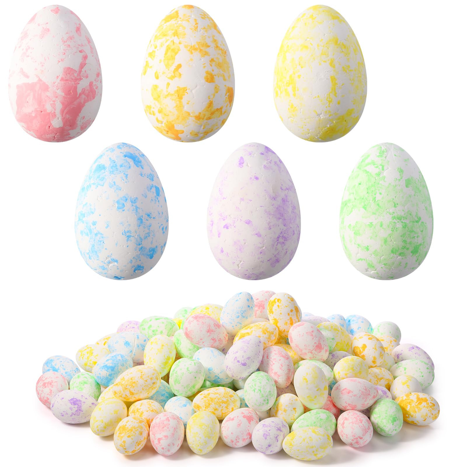 Wenqik 120 Pcs 2.36" Foam Easter Egg for Crafts Small Easter Eggs Artificial Foam Easter Decor fo... | Amazon (US)
