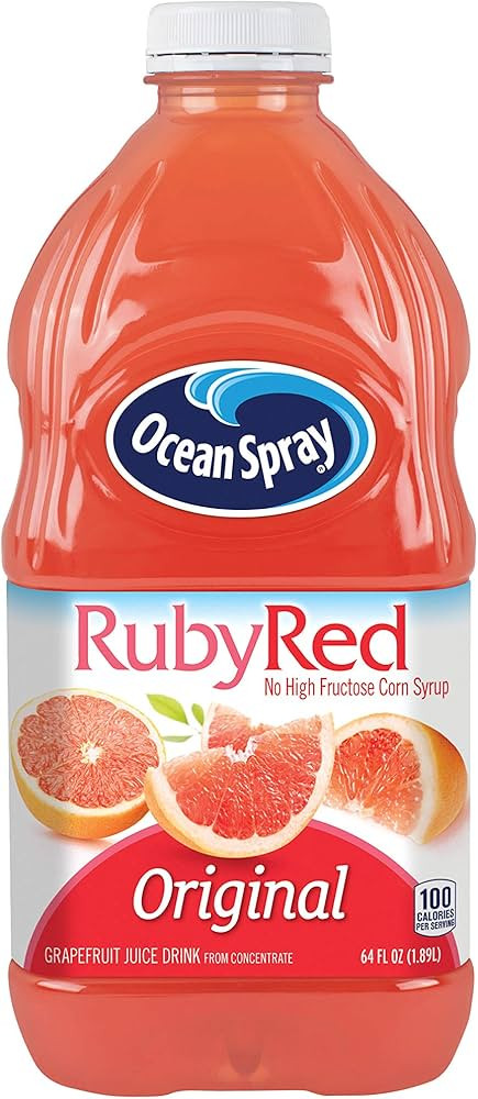 Ocean Spray, Ruby Red Grapefruit Juice Drink, 64 Fl Oz Bottle | Amazon (US)