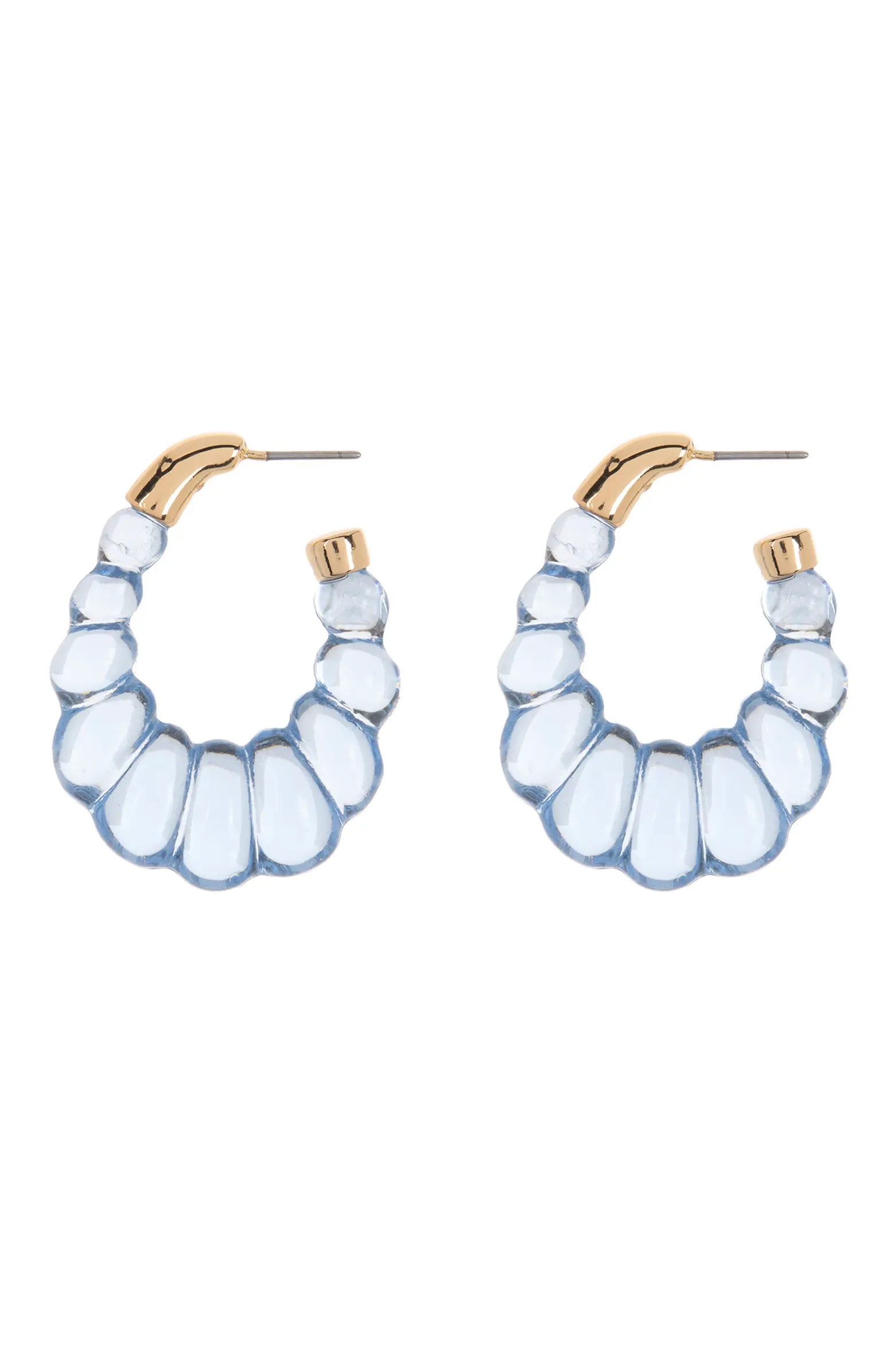 NORDSTROM RACK Scalloped Resin Hoop Earrings | Nordstromrack | Nordstrom Rack